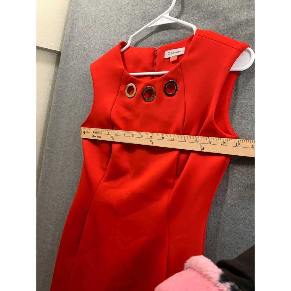 Calvin Klein Red Dress Women Small Size 4 Evening… - image 5