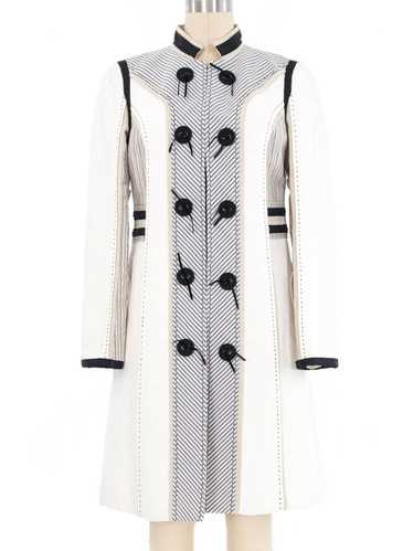 2005 Chloe Ecru Patchwork Canvas Coat