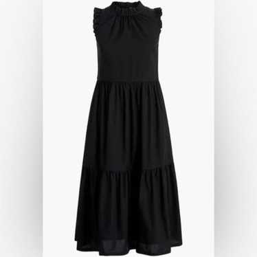 J. Crew 4 Black Smocked Tiered Maxi Dress