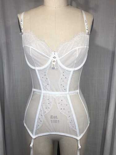 Vintage Y2K Victorias Secret White Lace Bustier