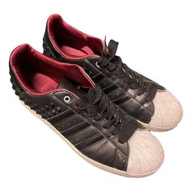 Adidas Superstar leather low trainers