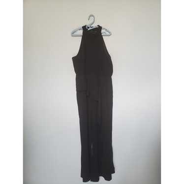 City Chic Womens L Dressy Jumpsuit Black Asymmetri