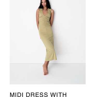 Zara ruched midi dress