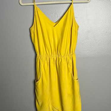 Amanda Uprichard yellow silk blend dress