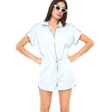 Pistola Meg Zip Front Romper - Sky sz Small