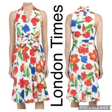 London Times Floral Halter
Neck Dress size 16W