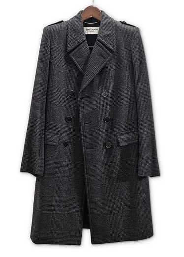 Saint Laurent Paris FW15 Double Breasted Wool Coat