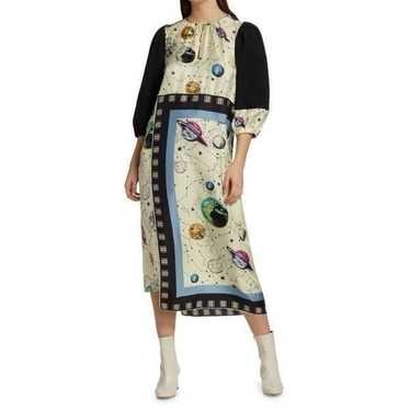 BAUM UND PFERDGARTEN Ajani Cosmo-Print Midi Dress - image 1