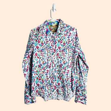 Robert Graham Leopard Embroidered Shirt