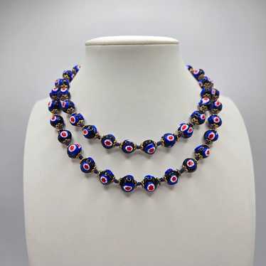 Venetian Millefiori Glass Necklace Murano Beaded I