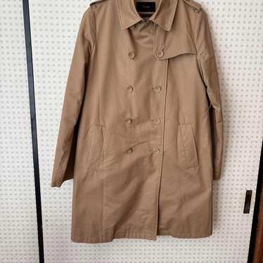 Beige Double-Breasted Trench Coat