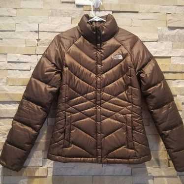 North Face Womens Small Brown Goose Down Winter Pu