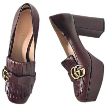 Gucci Marmont leather heels