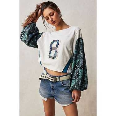 New Free People Bali Daisy Nova Crafty Tee Size Me