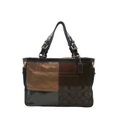 バッグ Coach Patchwork Signature Satchel Bag Coach patchwork signature satchel - Gem