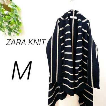 ZARA KNIT Striped Cardigan Cape Long Sleeve