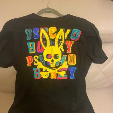 Psycho Bunny Black Fulton Bunny Graphic Crew-Neck 