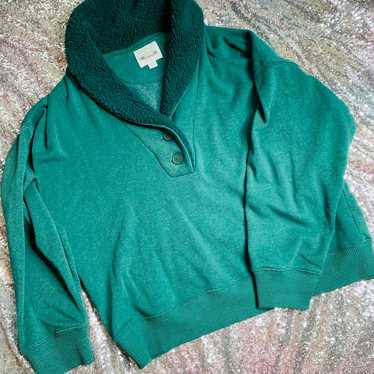 American eagle green Sherpa fleece pullover