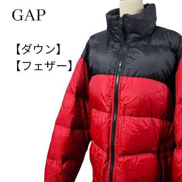 GAP down jacket in red and black