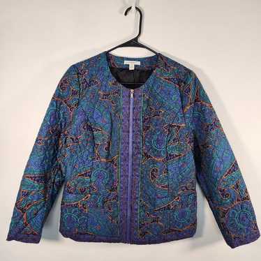 Isaac Mizrahi Live Floral Quilted Jacket 12