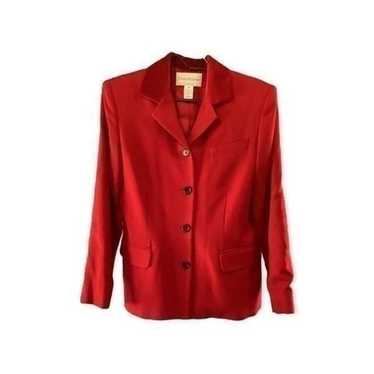 Vintage Evan Picone Red Wool Blazer/Jacket 10