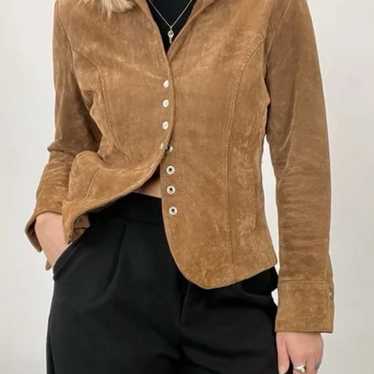 Christopher & Banks washable tan suede jacket M