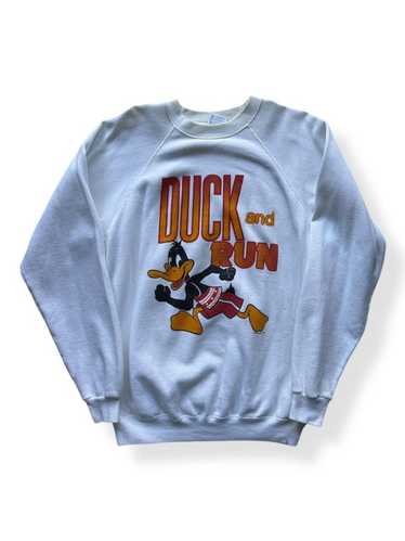 トップス 80's vintage duck comical sweat Vintage 1980s Funny Ducks 80s Animal Print Humor Duck
