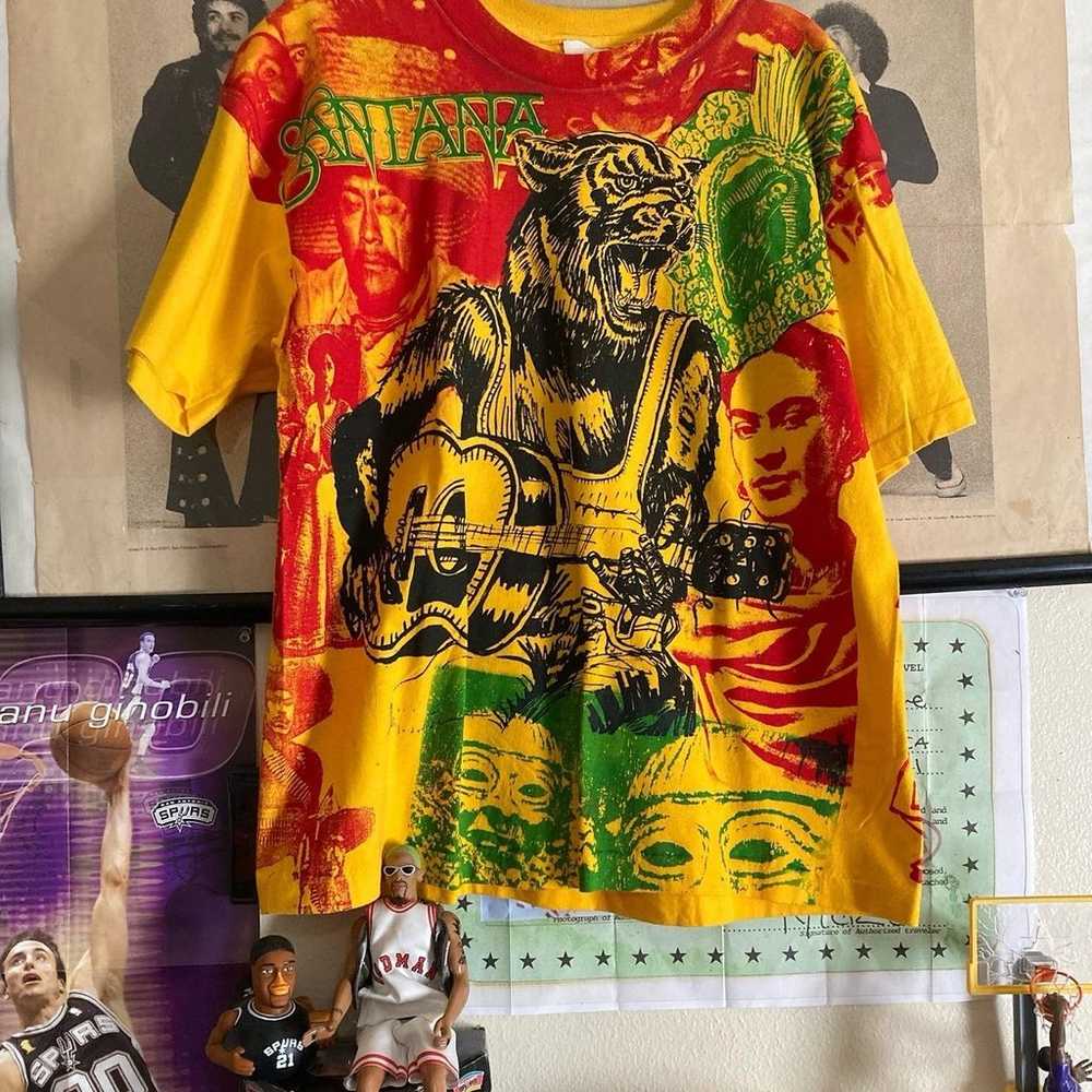 Very Rare vintage Santana All over print shirt - image 1