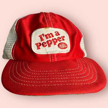 Vintage Dr. Pepper Trucker Cap I'm a Pepper Patch 