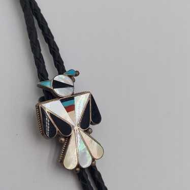 Vintage sterling silver inlaid Hummingbird Zuni st