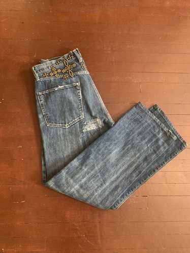 KAPITAL KOUNTRY スタッズ ジャケット カバーオール ダメージ加工 KAPITAL(キャピタル) ダメージ加工スタッズデニムベスト | 少し