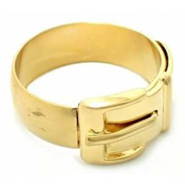 小物 OLD GUCCI Gold Scarf Ring Leather 小物 OLD GUCCI Gold Scarf Ring Leather Gucci Leather Gold