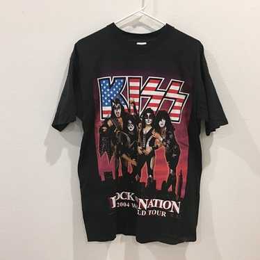 KISS　ROCK　THE　NATION2004 WORLD　TOUR　Tシャツ Men's KISS Rock The Nation 2004 Tour T-Shirt – KISS Addiction