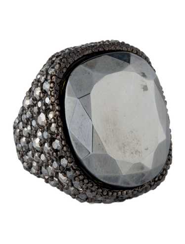 Kenneth Jay Lane Gunmetal & Crystal - image 1