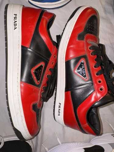 関税・送料込 PRADA Downtown two-tone leather スニーカー Buy Prada Downtown Leather 'White Black' - 2EE364 3LKG F0T8F