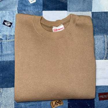 90s Hanes Blank Tan Crewneck Sweatshirt