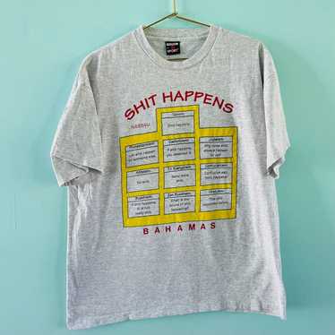 Original vintage 1980s Shit Happens Shirt | WyCo Vintage