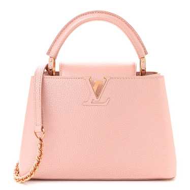 LOUIS VUITTON Metallic Taurillon Capucines BB Pea… - image 1