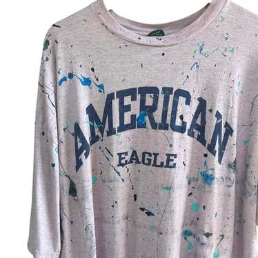 Vintage 90s paint splatted american eagle tee shir