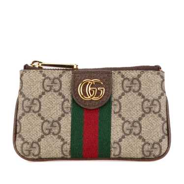 Brown Gucci GG Supreme Ophidia Coin Pouch