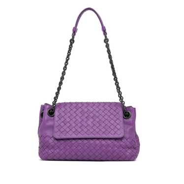 Purple Bottega Veneta Small Madras Goatskin Intrec