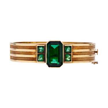 Vintage 14k Gold Wilhelm Stoll Green Tourmaline Ba