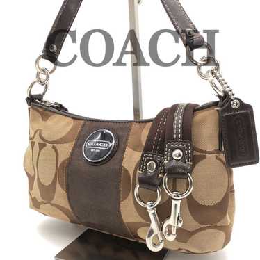 Coach Signature Shoulder Bag Handbag 2way