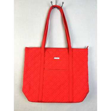 Vera Bradley Travel Tote Red Quilted Cotton Bag Pr