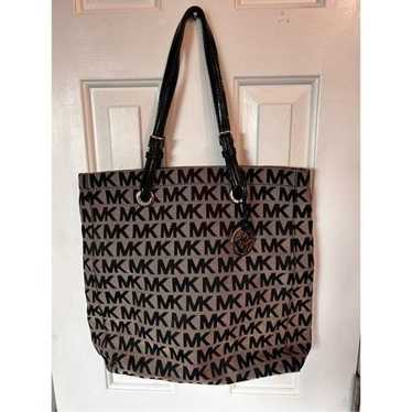 Michael Kors black and tan tote