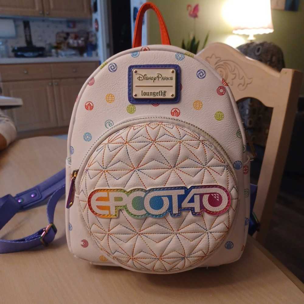 Loungefly Epcot 40 Disney Parks Mini Backpack Lou… - image 1