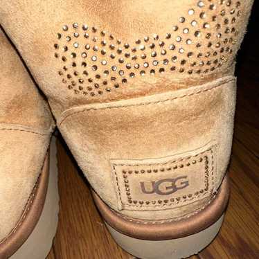 UGG Beige Suede Sheepskin Boots