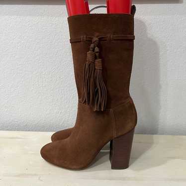 Vince Camuto Brown Suede Vince Heeled Boots