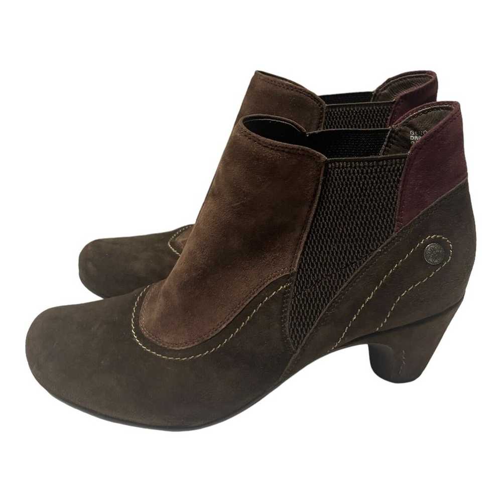 Earthies Genoa Ankle Boots Booties Brown/Purple S… - image 1