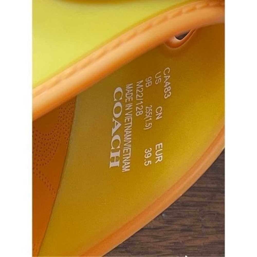 COACH Yellow Orange Lucy Rubber Platform Slide Sl… - image 3